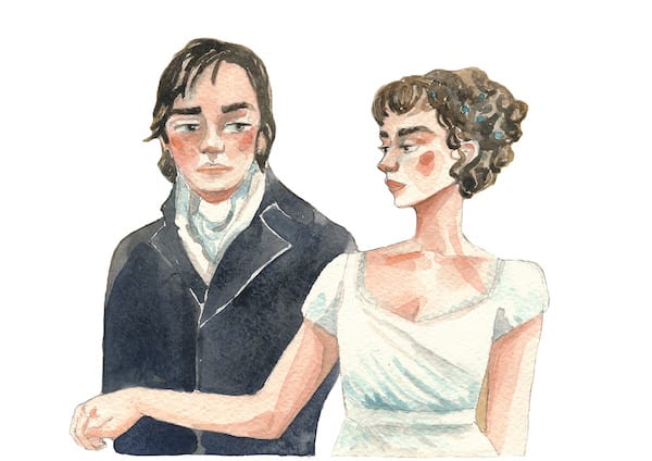 Elizabeth Bennet and Mr Darcy from Pride and Prejudice.