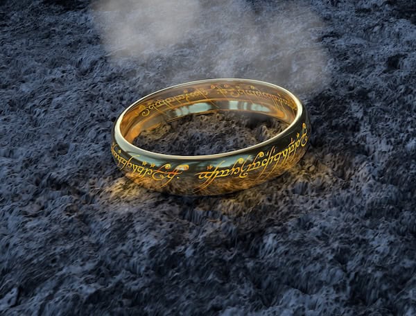 A recreation of the ring from The Lord of the Rings.