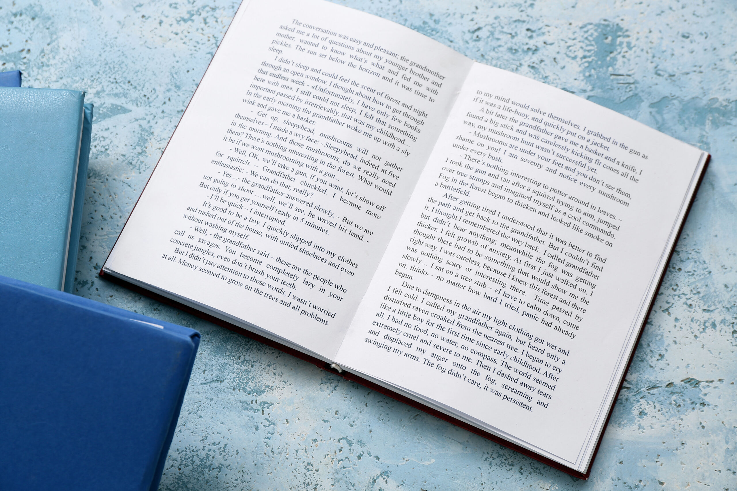 An open book.